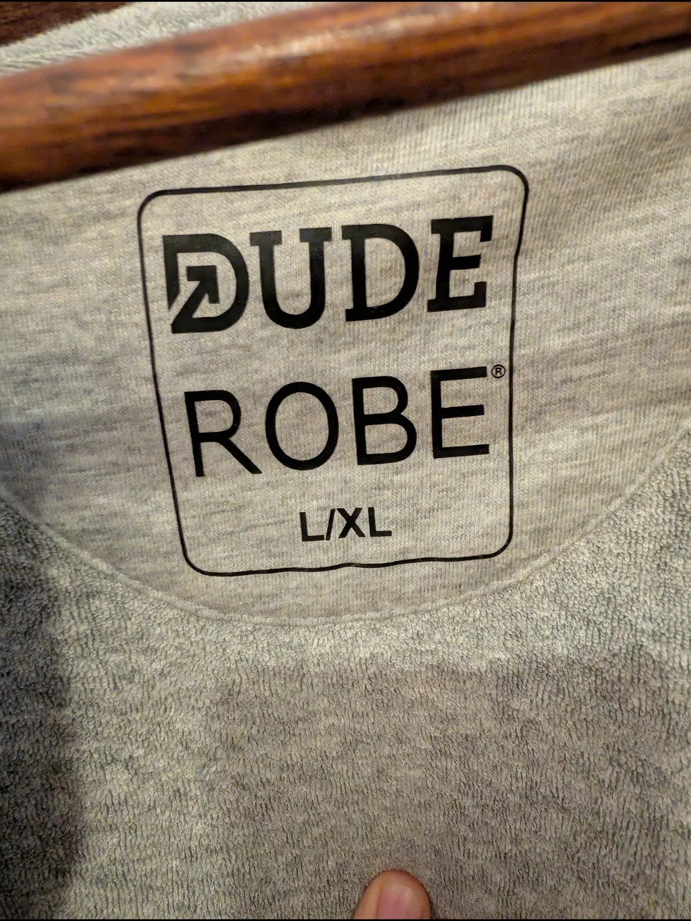 DudeRobe Gray Hooded Bathrobe